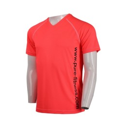 T895 Design Horn Sleeve T-Shirt V-neck Fluorescent Pink T-Shirt T-Shirt Manufacturer T895 Design Horn Sleeve T-Shirt V-neck Fluorescent Pink T-Shirt T-Shirt Manufacturer